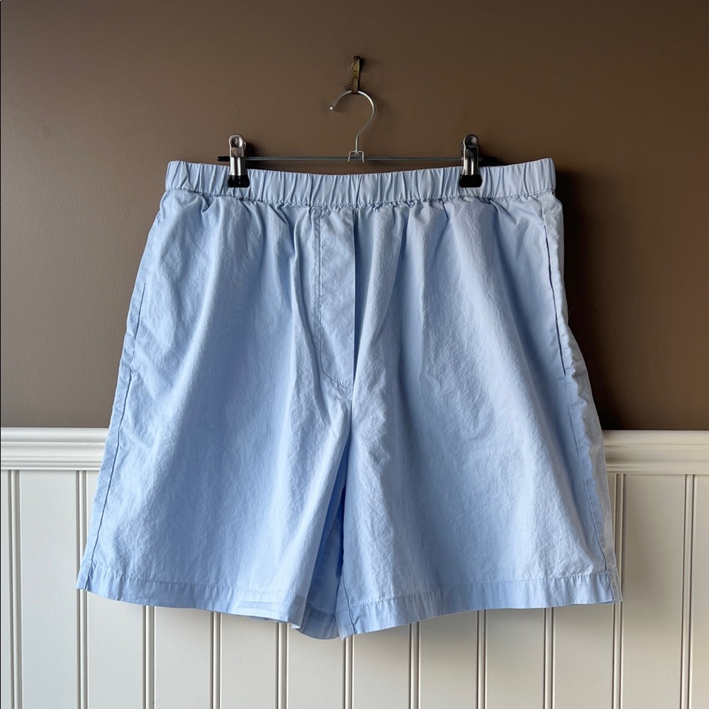 Wilfred Free Pastel Blue Cotton 7” Breeze Shorts Large - Picture 10 of 10